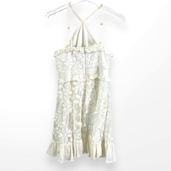 JAY GODFREY White Floral Lined Halter Sun Dress - Picture 2 of 11